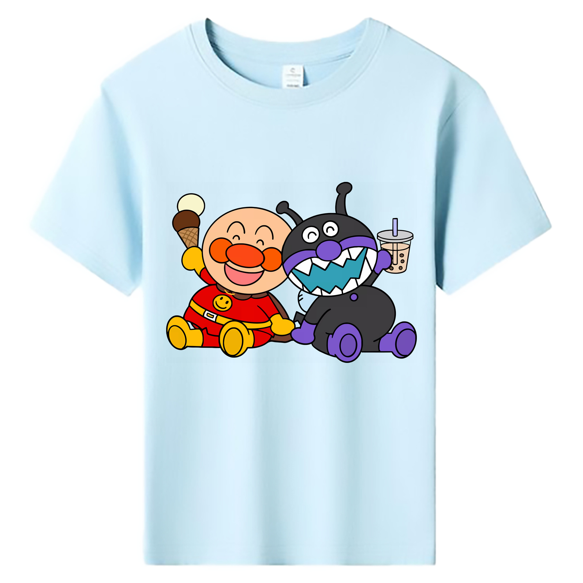 （画像用） アンパンマン Anpanman 綿100％キッズTシャツ（フロントプリント）